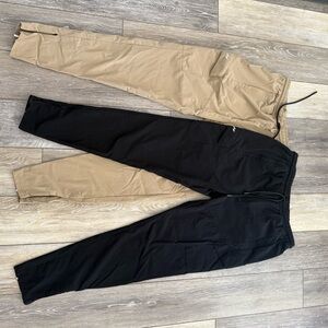 Two Pair Men's Black and Tan Pants
